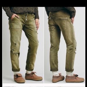 Free people boyfriend distressed jeans